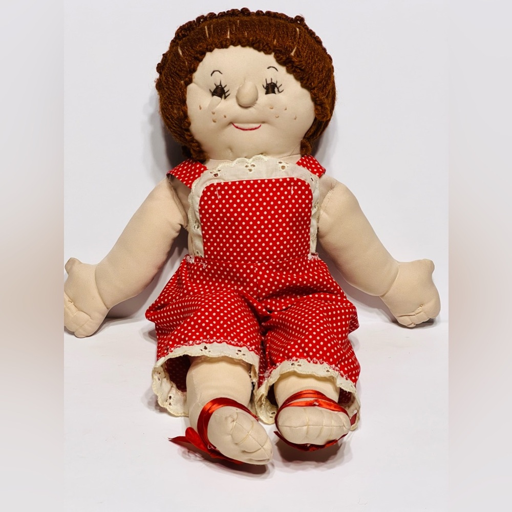Vintage Handmade Soft Sculpture Doll 18”